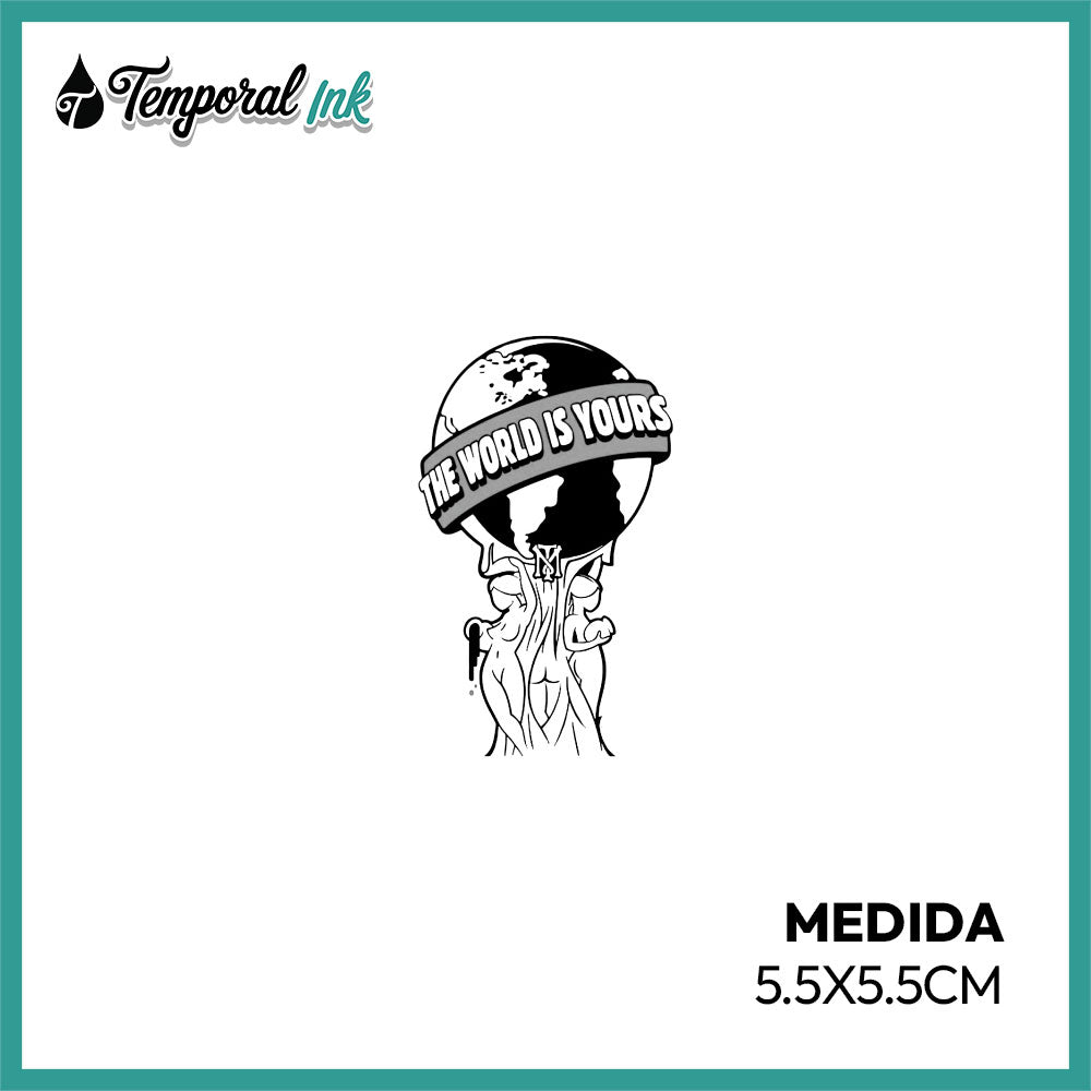 Tatuaje Temporal The World Is Yours