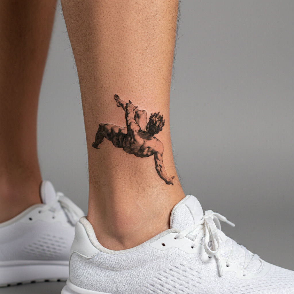 Tatuaje temporal figura clásica escultura