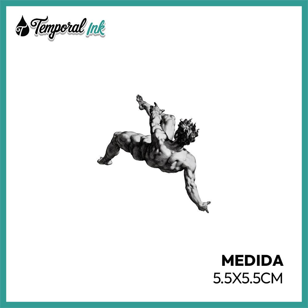 Tatuaje temporal figura clásica escultura