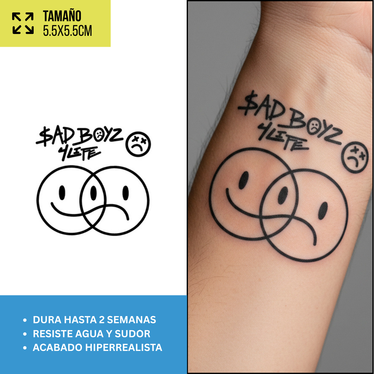 Tatuajes Temporales Colección Streetwear y Reggaetón