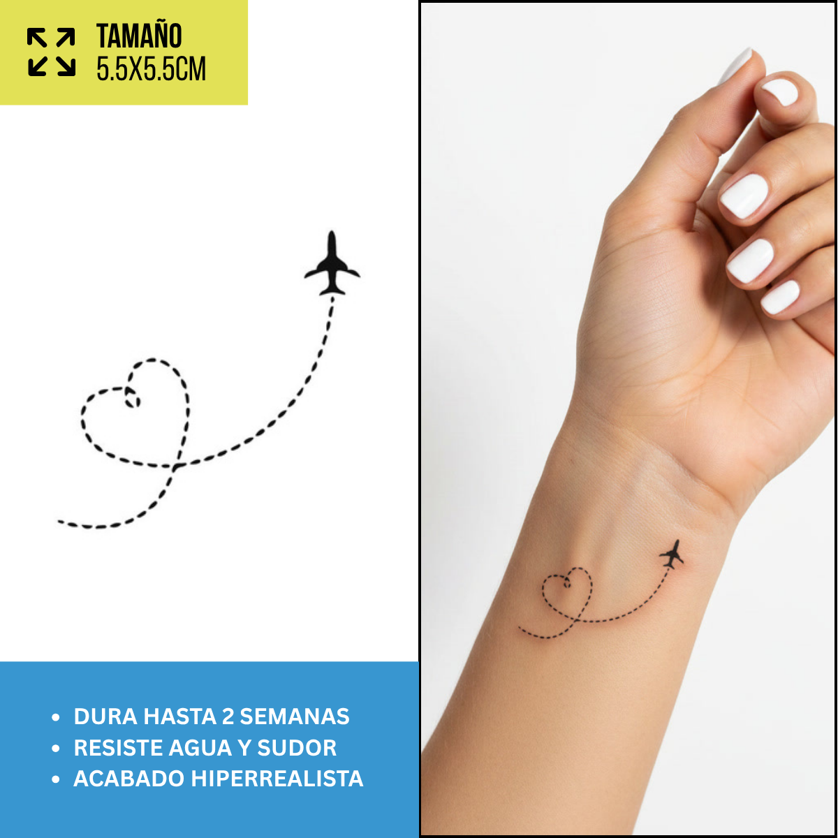 Tatuajes Temporales Viajes y Aventura  | Hombre y Mujer