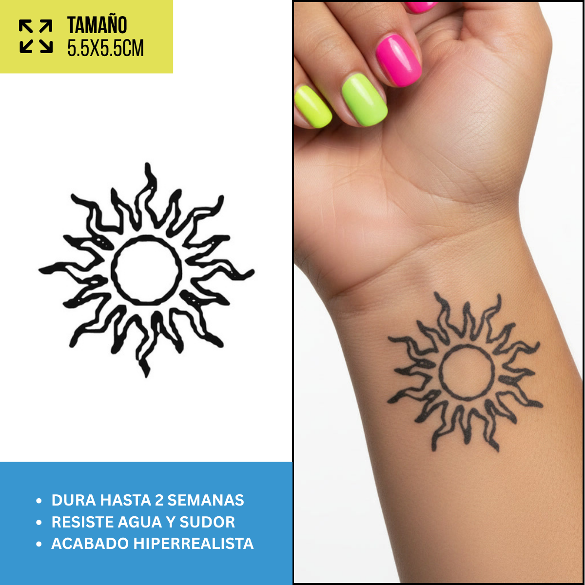 Tatuajes Temporales Más Vendidos | Duran hasta 2 Semanas