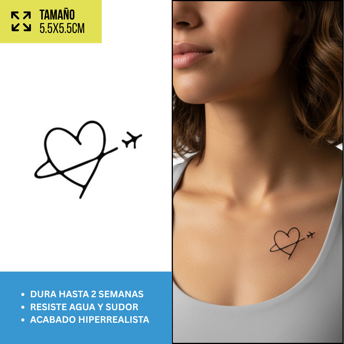 Tatuajes Temporales Viajes y Aventura  | Hombre y Mujer