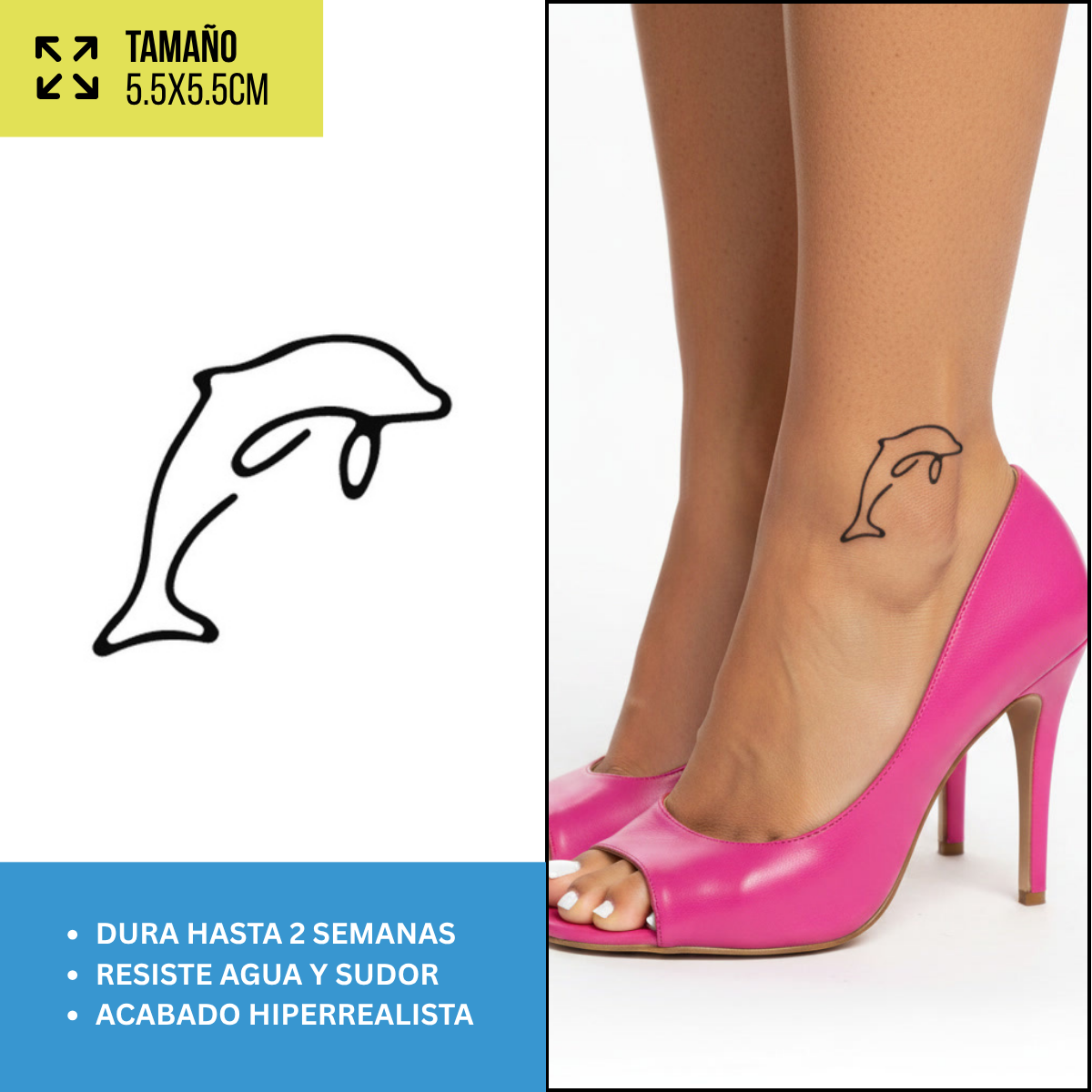 Tatuajes Temporales Animales  | Hombre y Mujer
