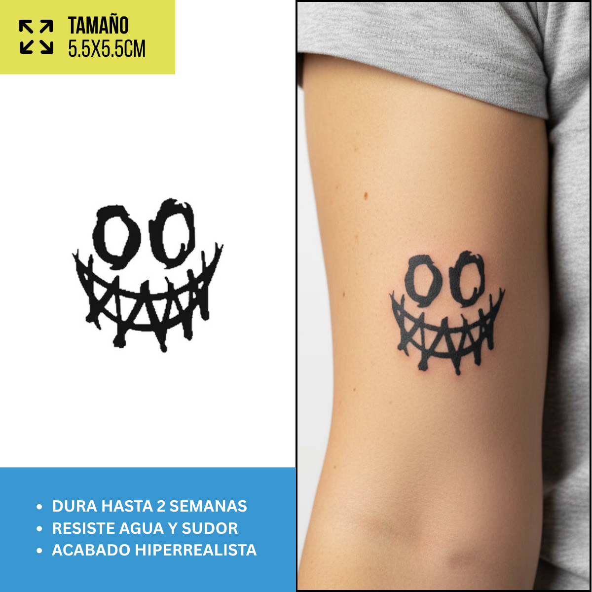 Tatuajes Temporales Góticos y Alternativos  | Hombre y Mujer