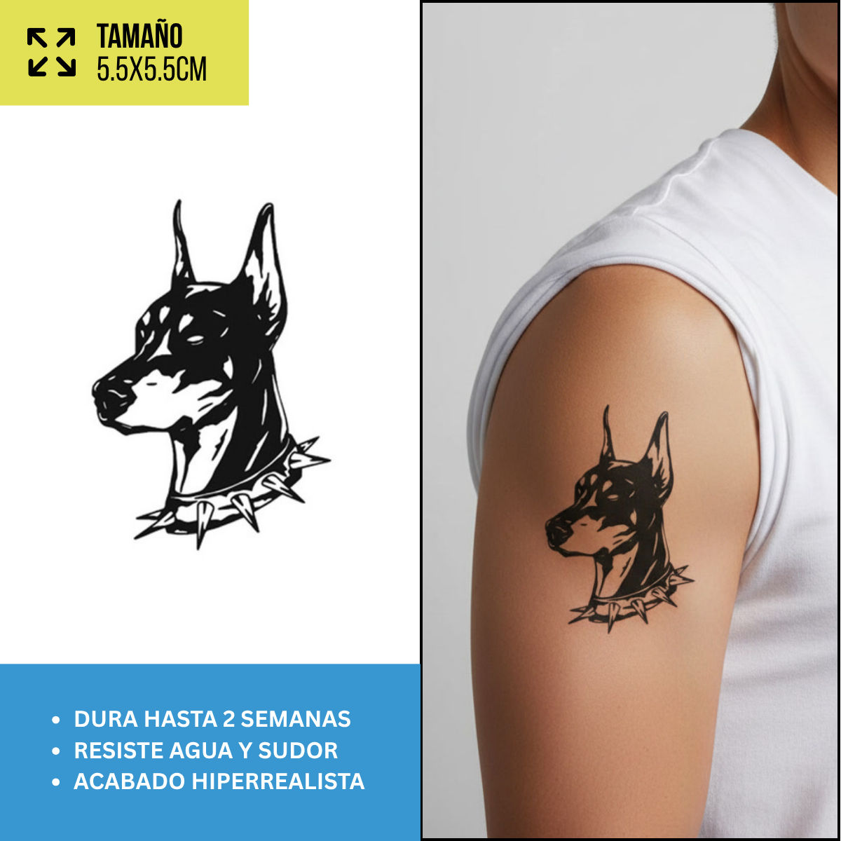 Tatuajes Temporales Animales  | Hombre y Mujer