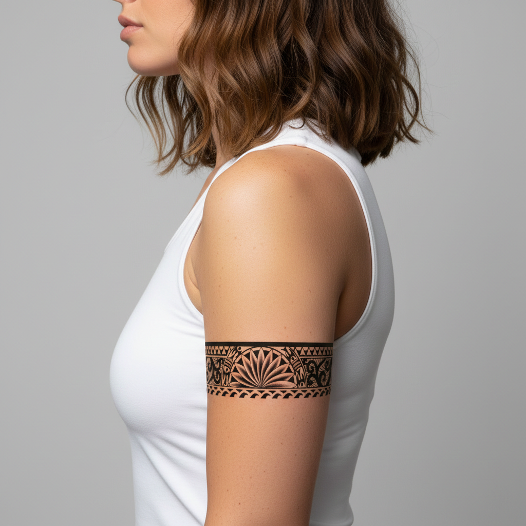 Tatuaje Brazalete Sol Ornamental