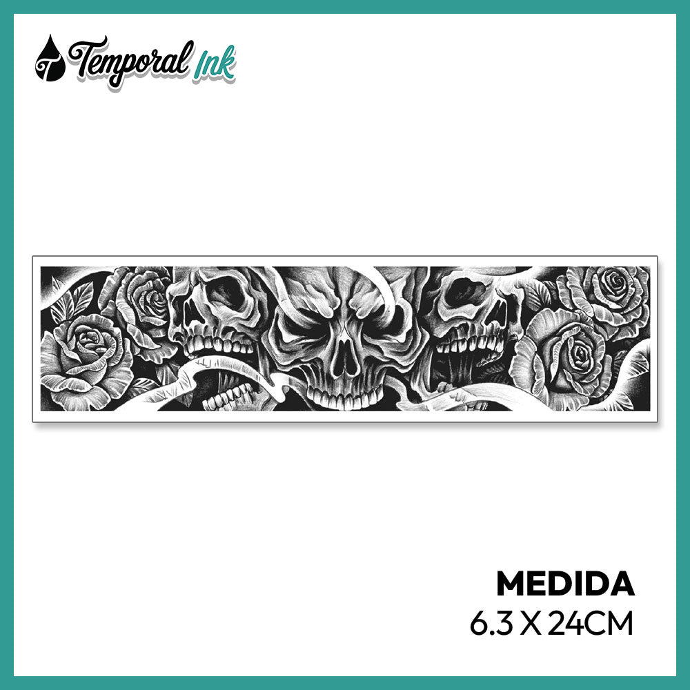 Tatuaje Brazalete Calaveras