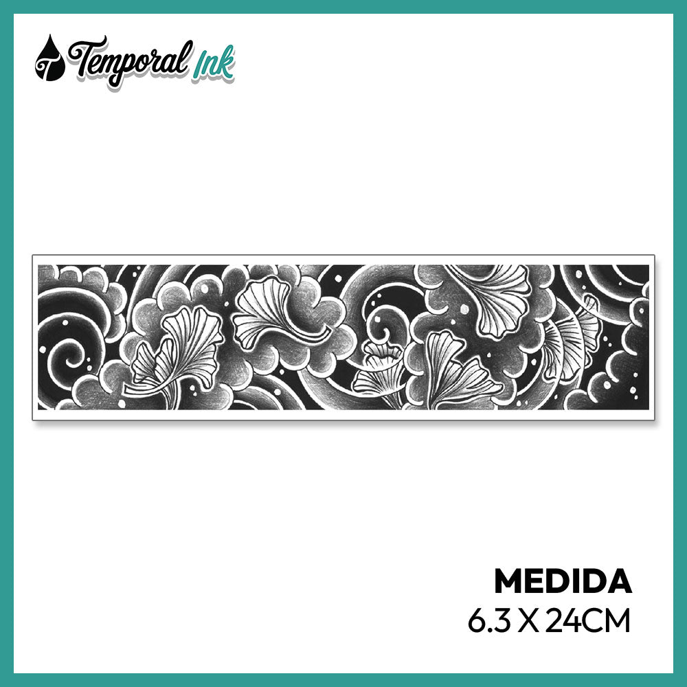 Tatuaje Brazalete Cráneos Florales