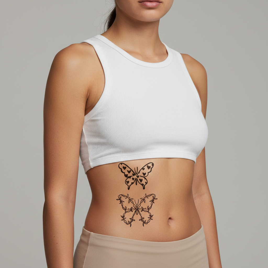 Tatuaje Duo de Mariposas