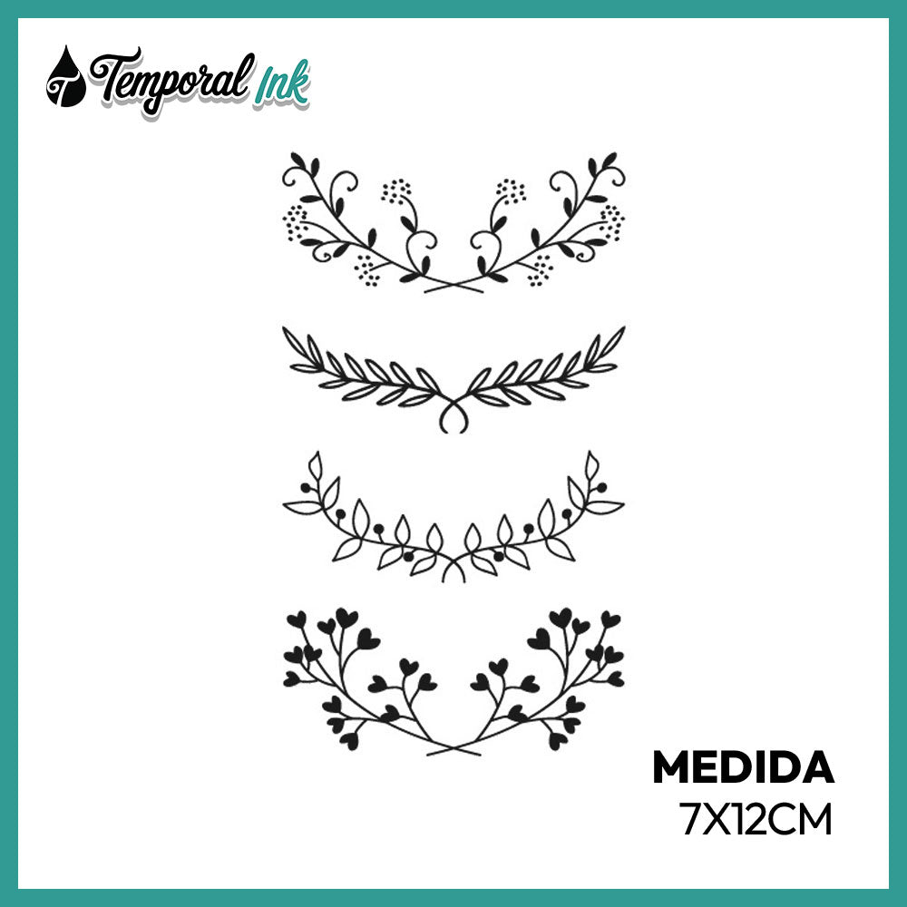 Tatuaje Guirnaldas Botánicas