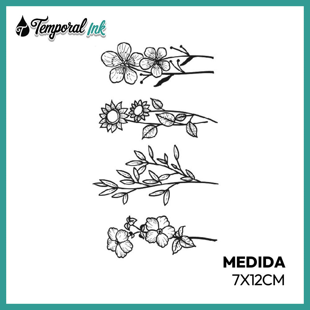 Tatuaje Ramas Florales