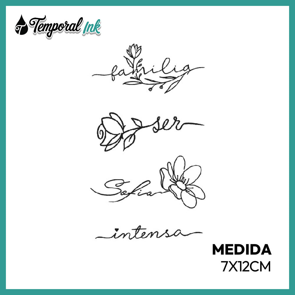 Tatuaje Palabras Botánicas