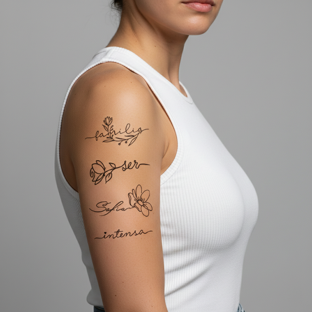 Tatuaje Palabras Botánicas