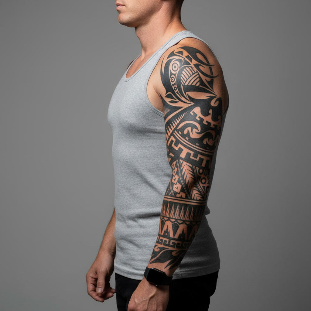 Manga tribal geométrica