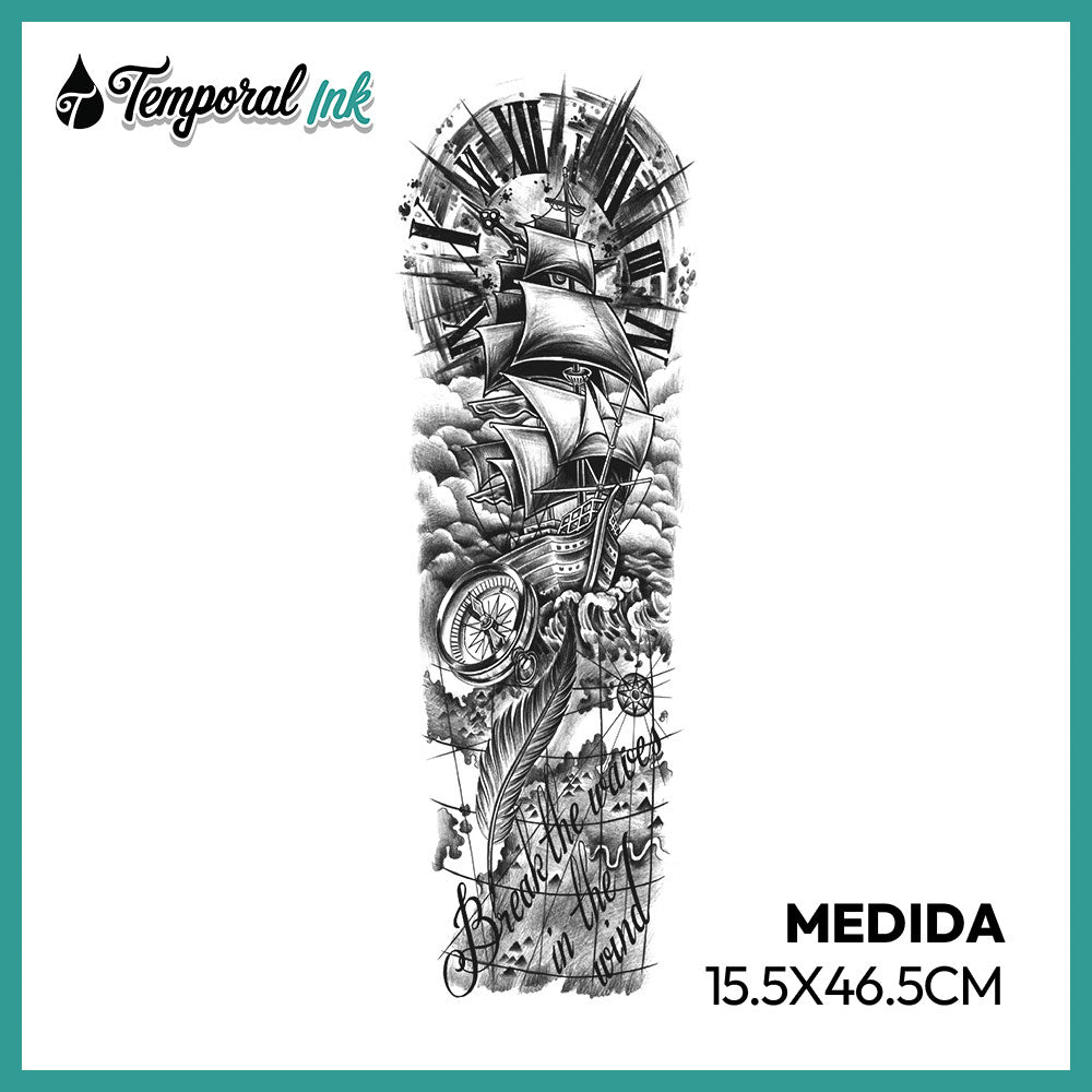 Manga Barco antiguo y brújula