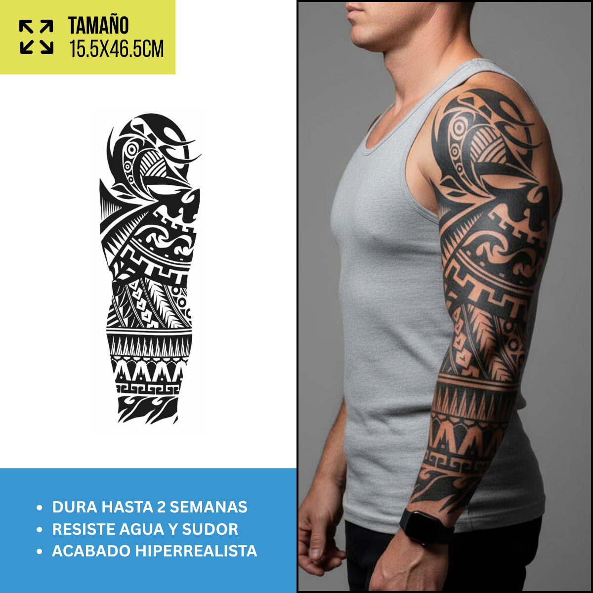 Manga tribal geométrica