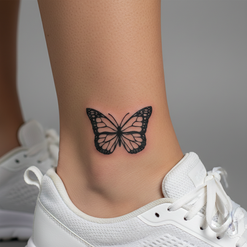 Tatuaje Mariposa Simétrica