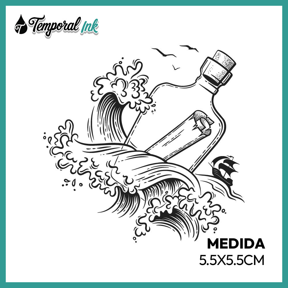 Tatuaje Mensaje en Botella