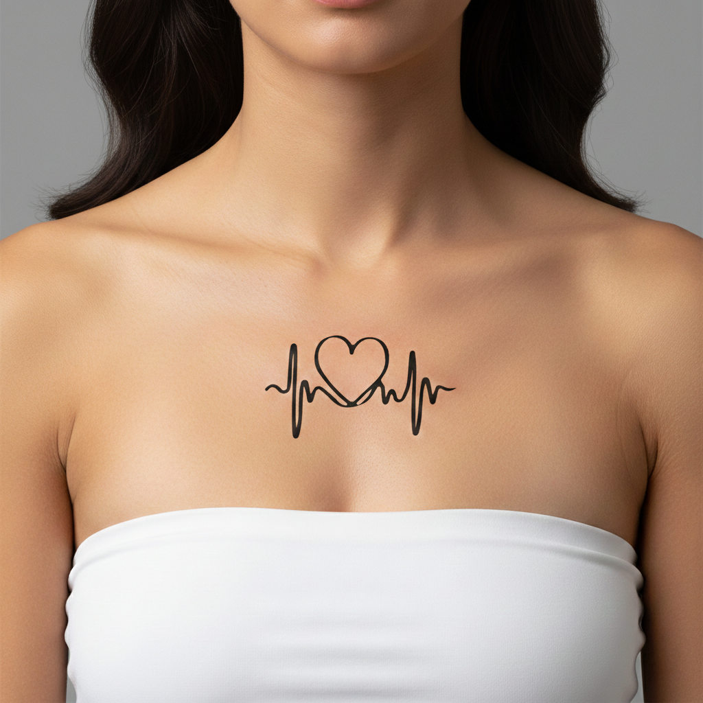 Tatuaje Latido del Corazón