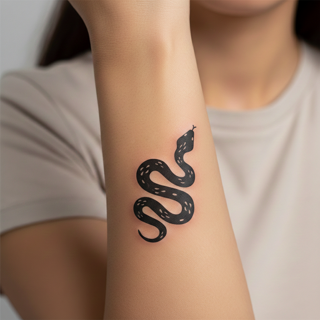 Tatuaje Serpiente Minimal