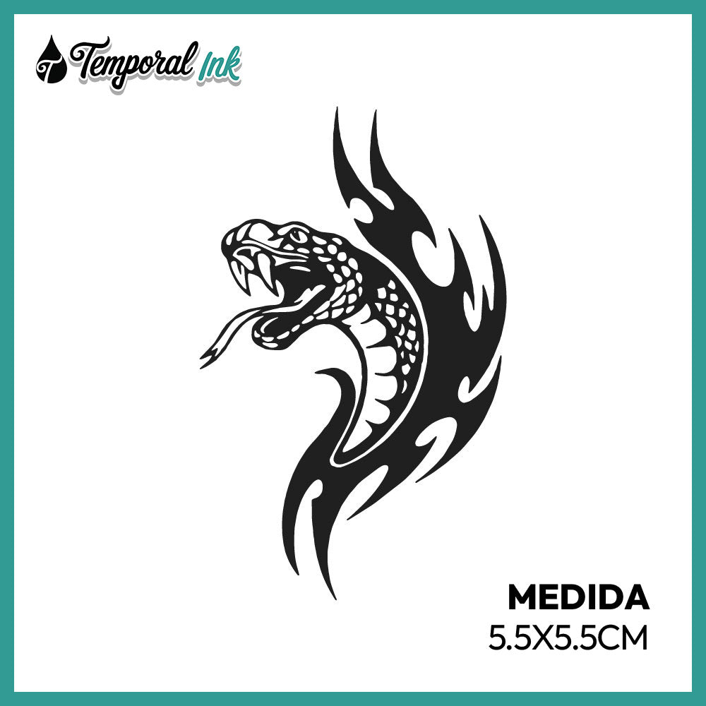 Tatuaje Serpiente en Llamas