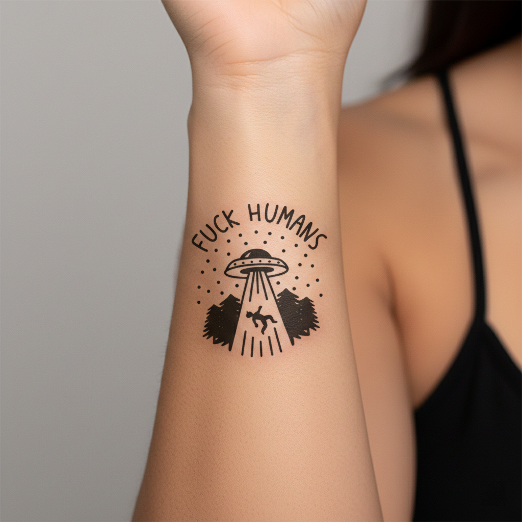 Tatuaje Abducción Alienígena