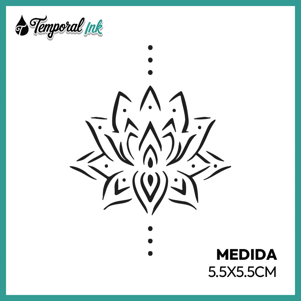Tatuaje Loto Geométrico