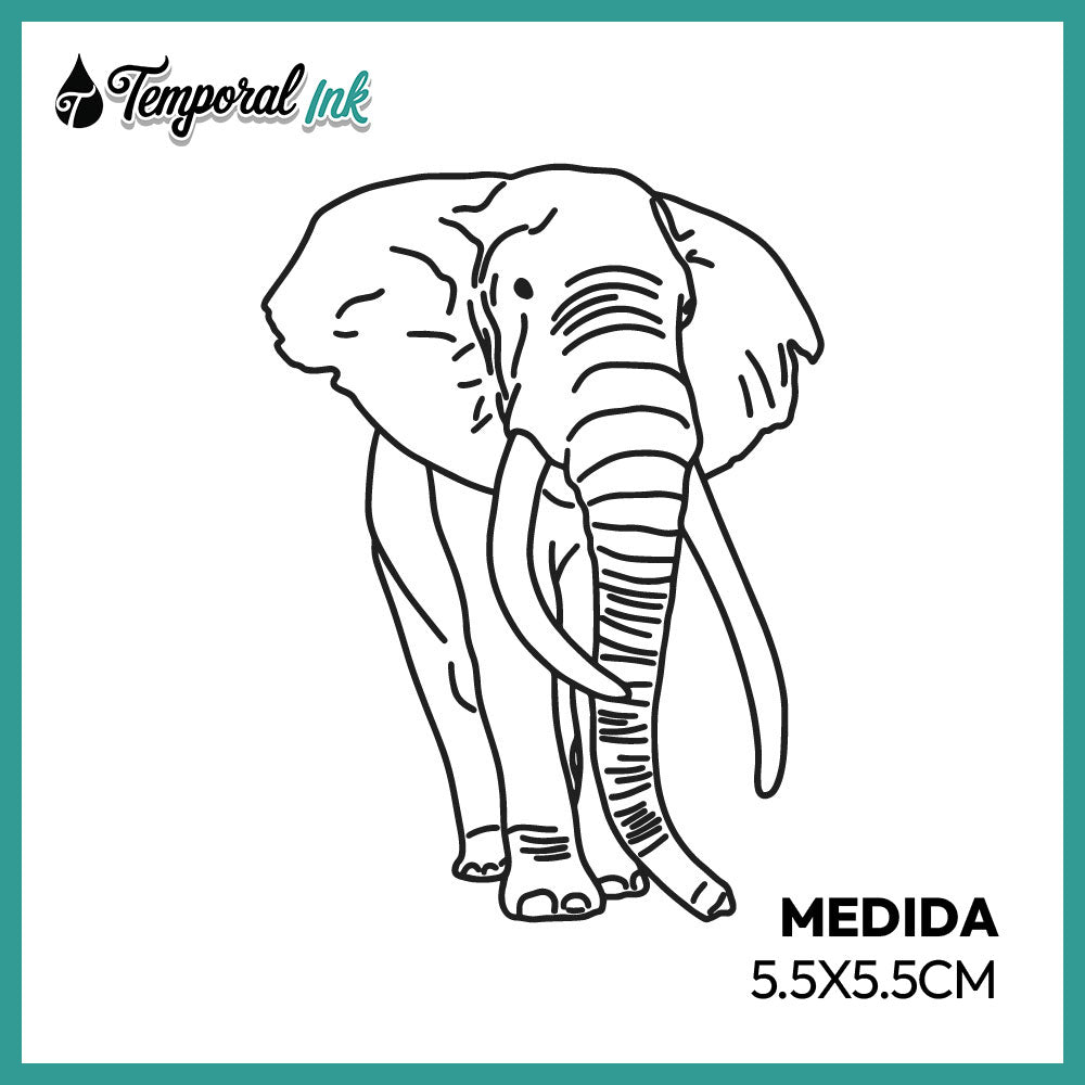 Tatuaje Elefante en Líneas