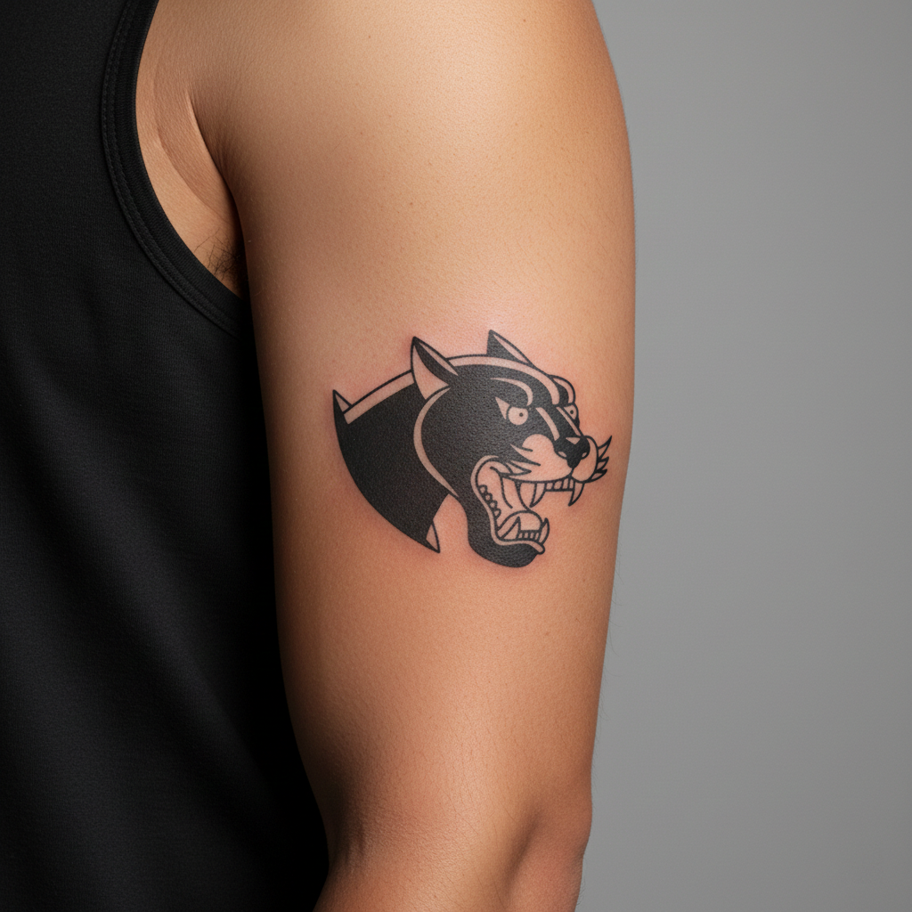 Tatuaje Pantera Rugiente