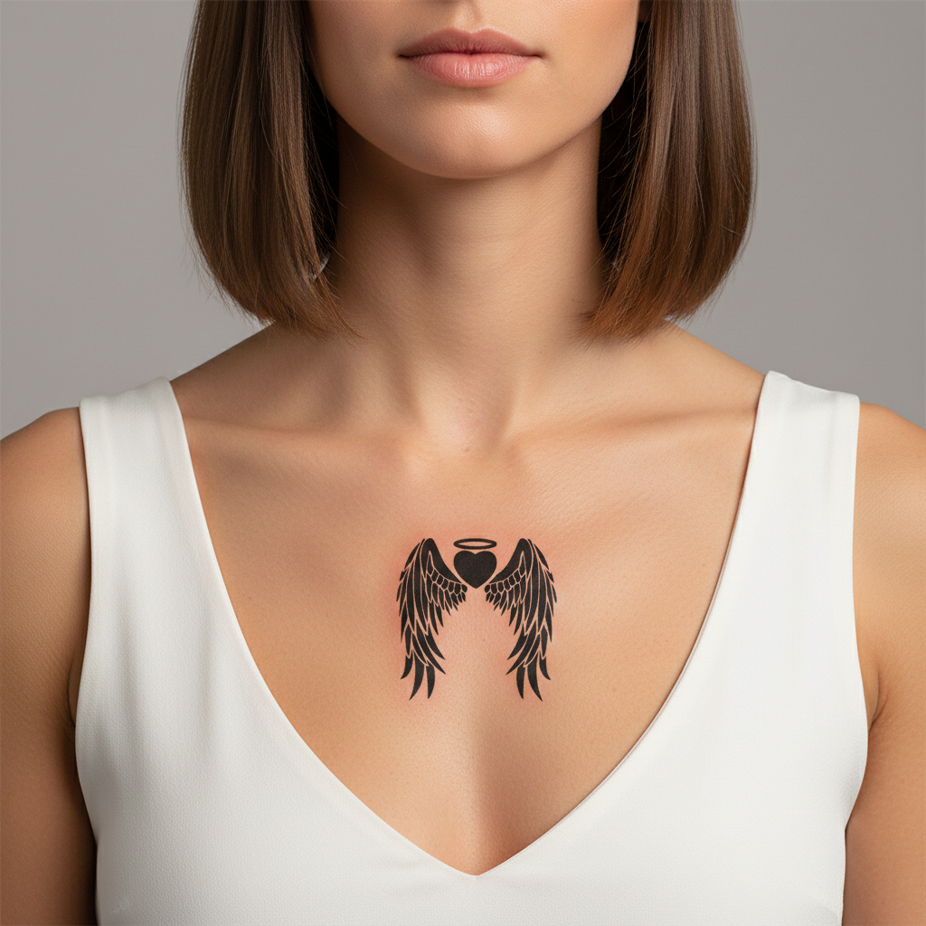 Tatuaje Corazón Alado