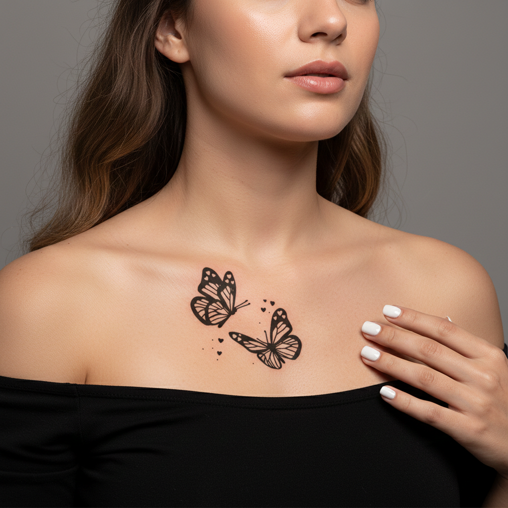 Tatuaje Mariposas Amor