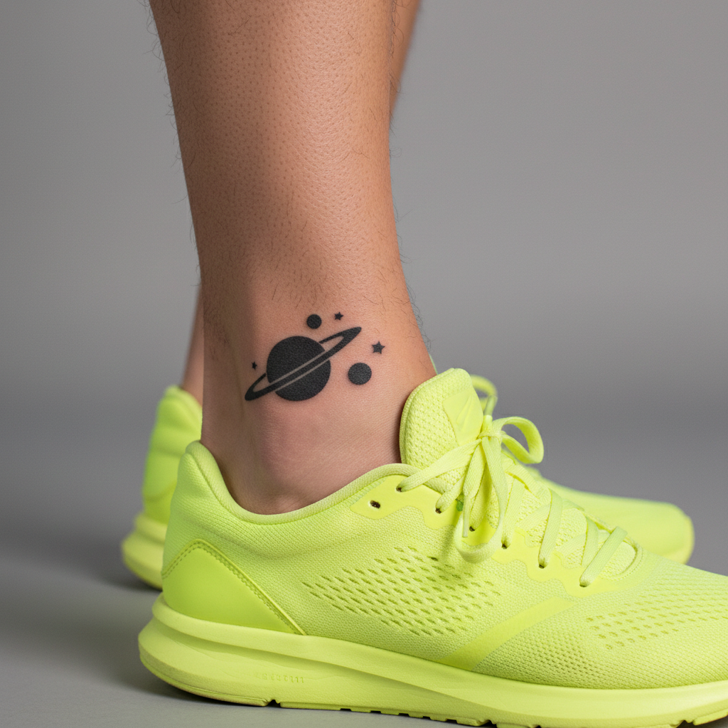 Tatuaje Planeta con Lunas