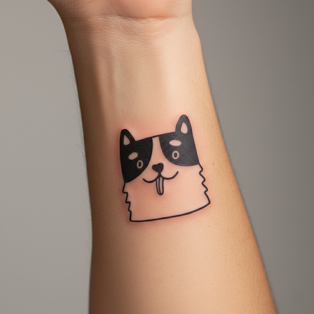 Tatuaje Perro Cute
