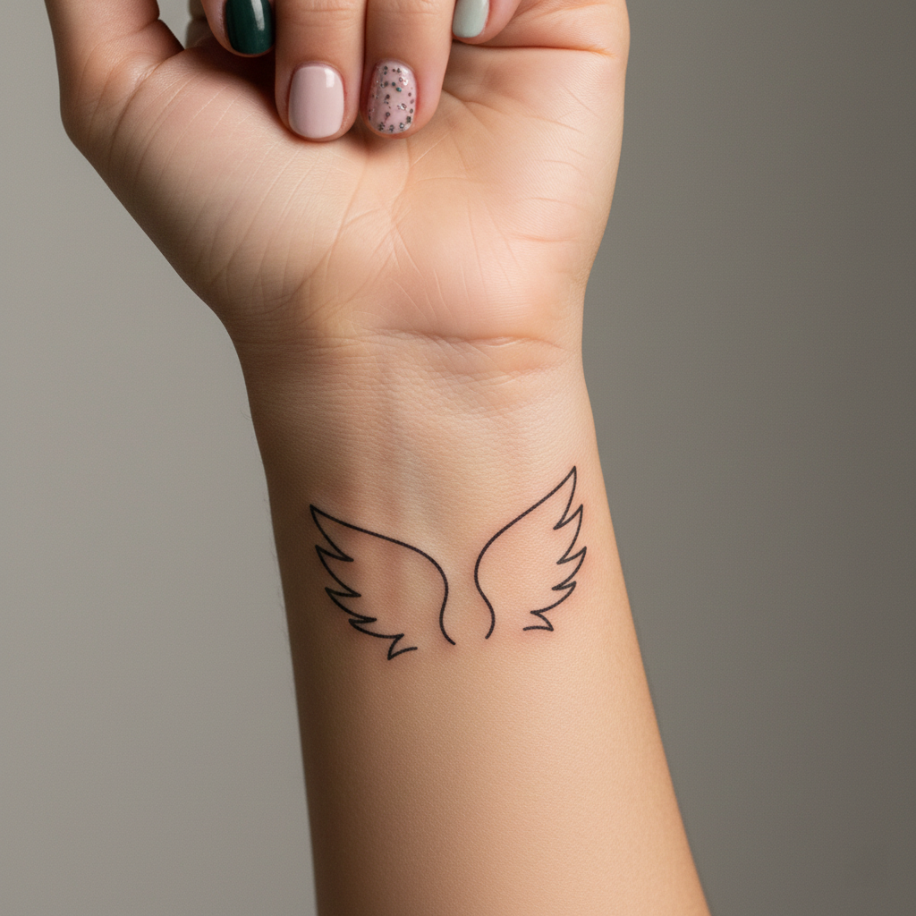 Tatuaje Alas Minimal