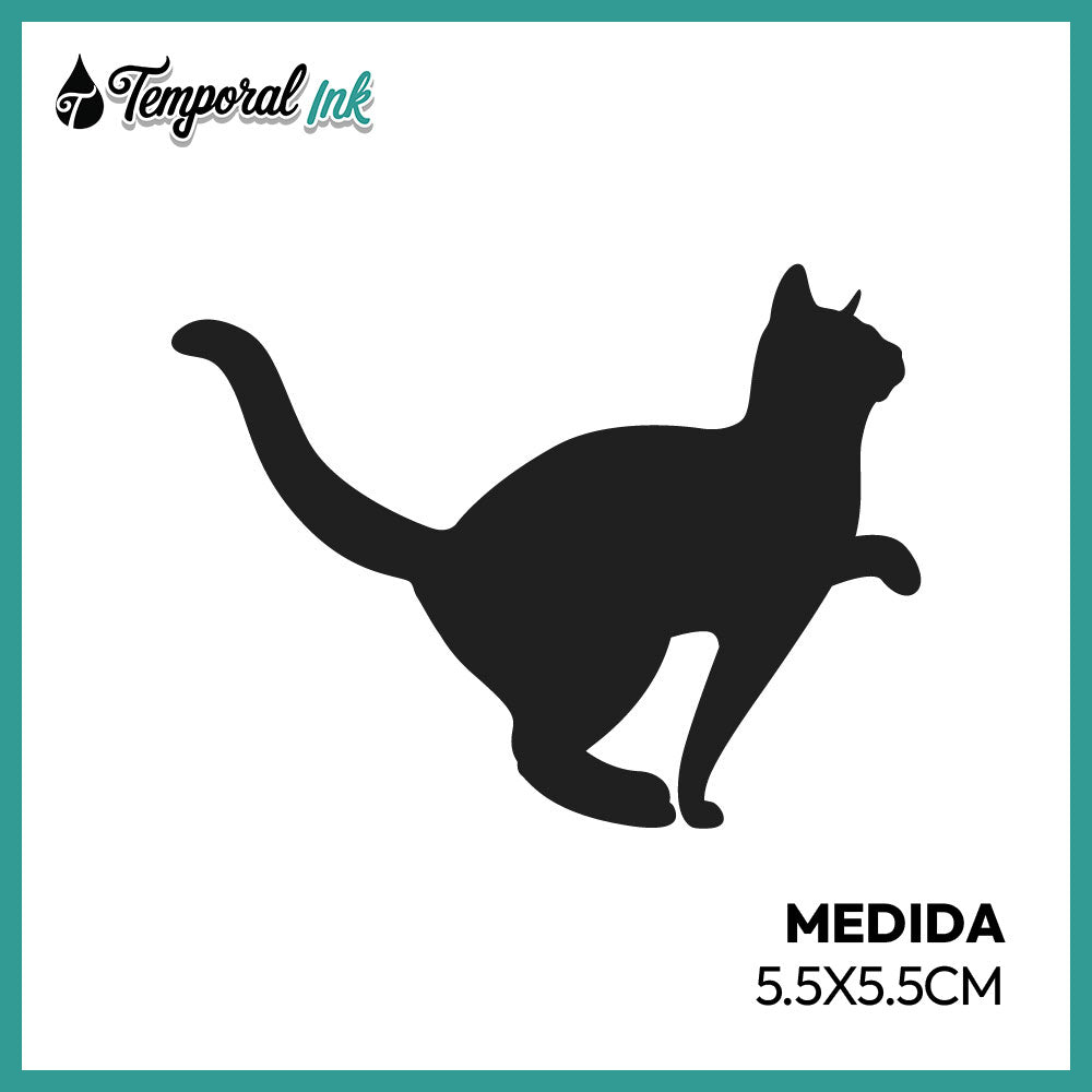 Tatuaje Gato en Movimiento