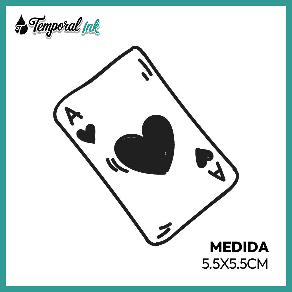 Tatuaje As de Corazones