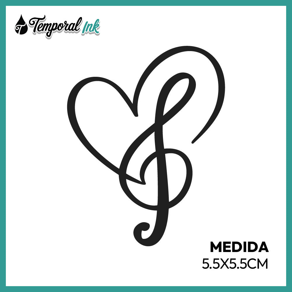 Tatuaje Corazón Musical