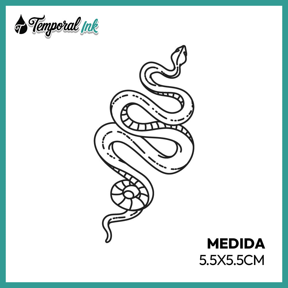 Tatuaje Serpiente Lineal