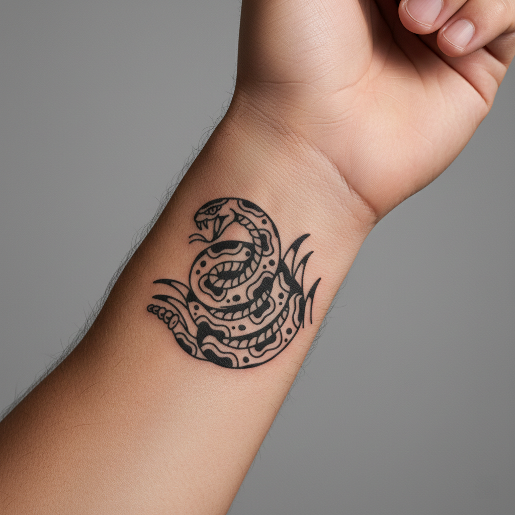 Tatuaje Serpiente Fuego