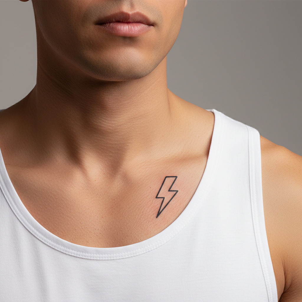 Tatuaje Rayo Minimal