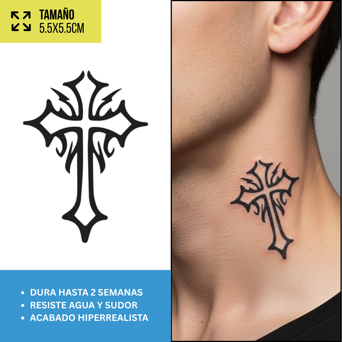 Tatuajes Temporales Serpientes, Dragones y Blackwork  | Hombre y Mujer
