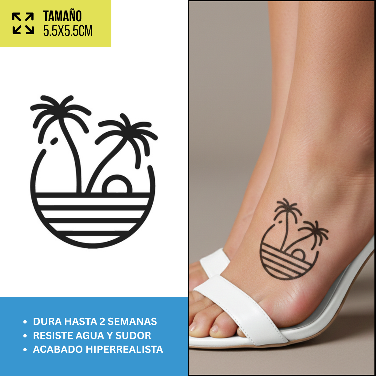 Tatuajes Temporales Viajes y Aventura  | Hombre y Mujer