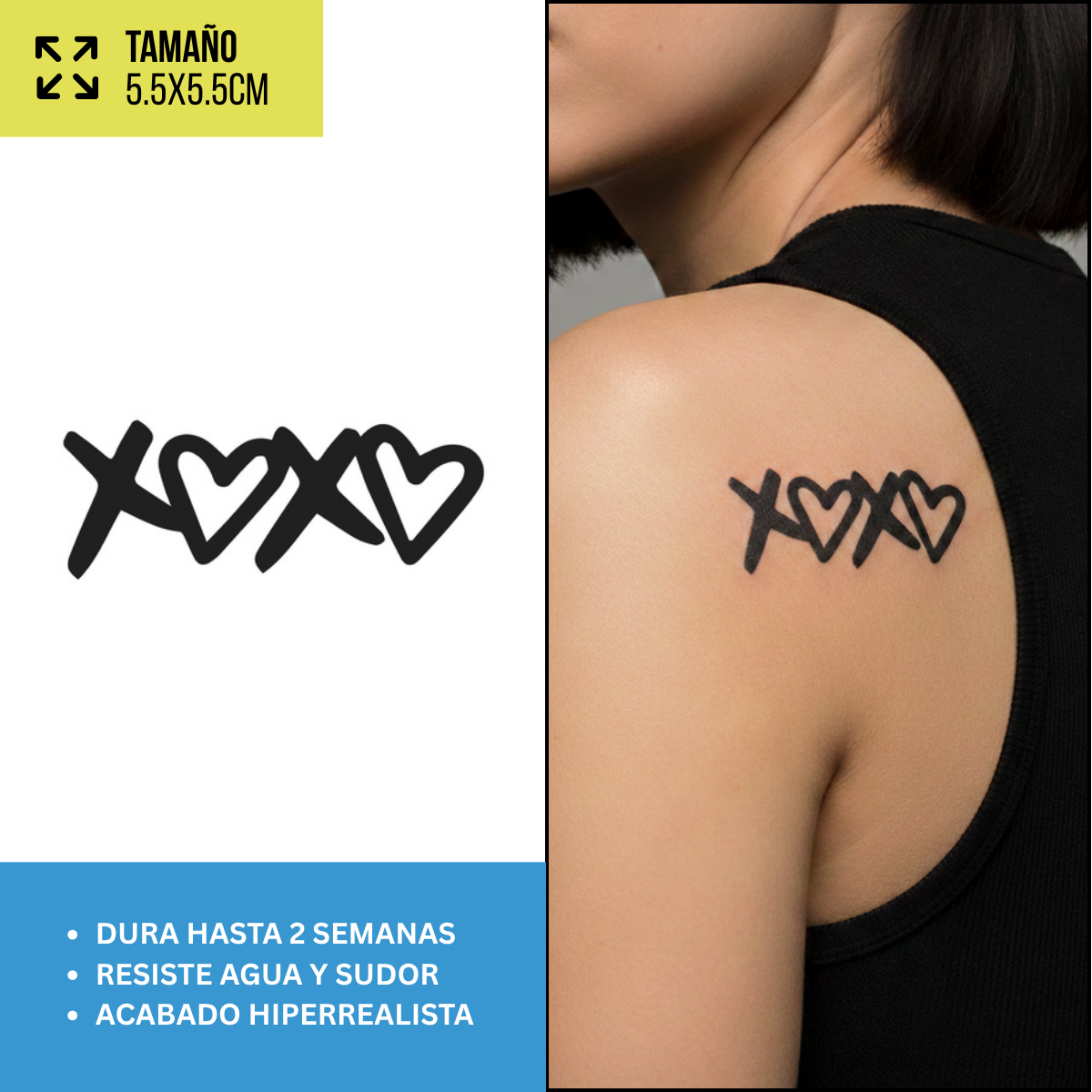 Tatuajes Temporales Frases y Lettering  | Hombre y Mujer