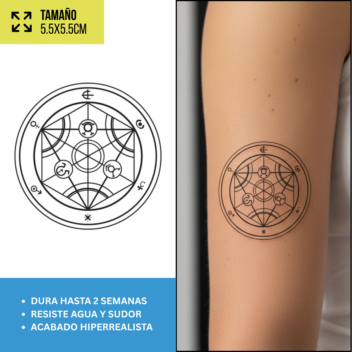 Tatuajes Temporales Góticos y Alternativos  | Hombre y Mujer