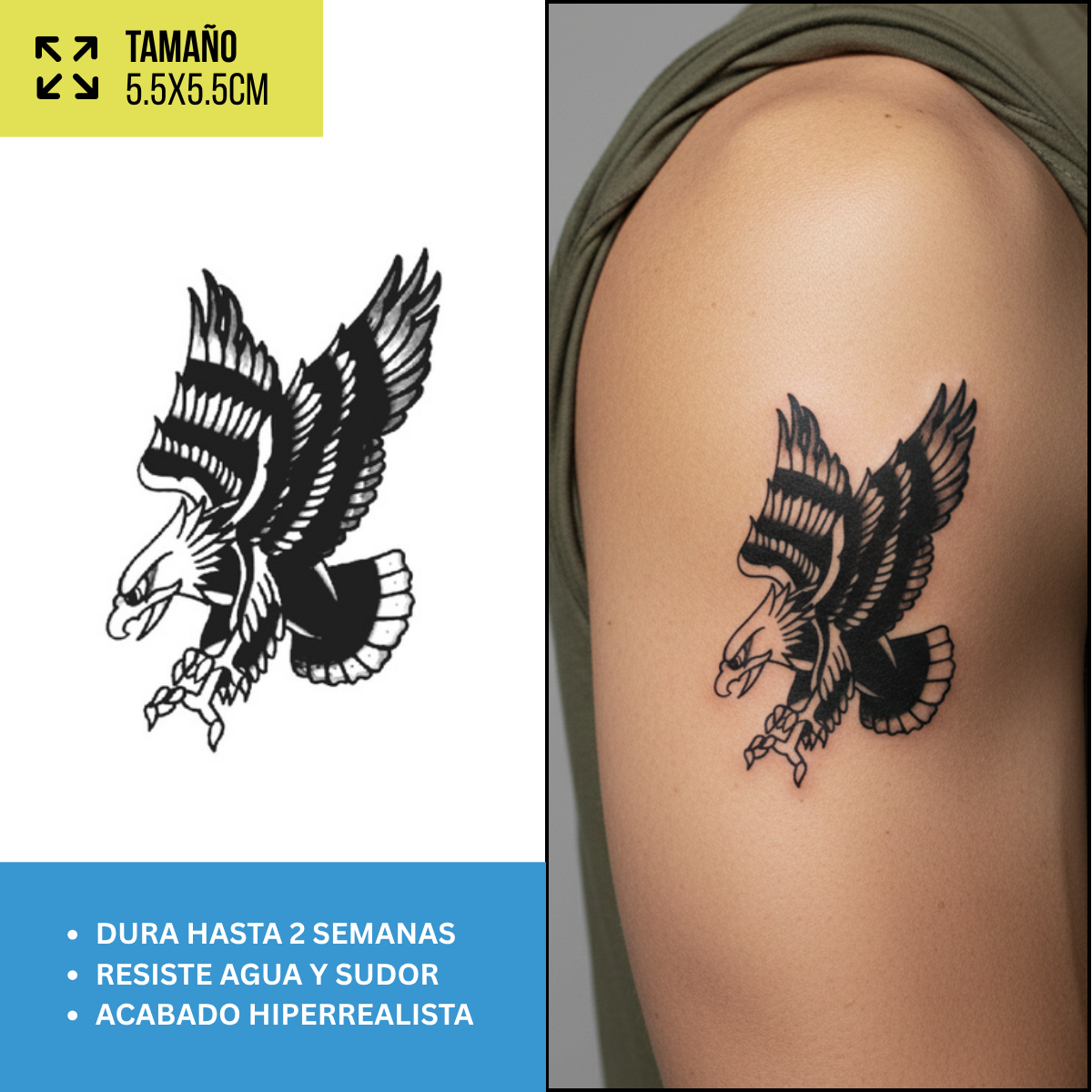 Tatuajes Temporales Animales  | Hombre y Mujer