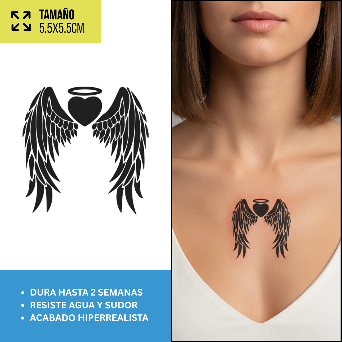 Tatuaje Temporales Corazones | Duran hasta 2 Semanas