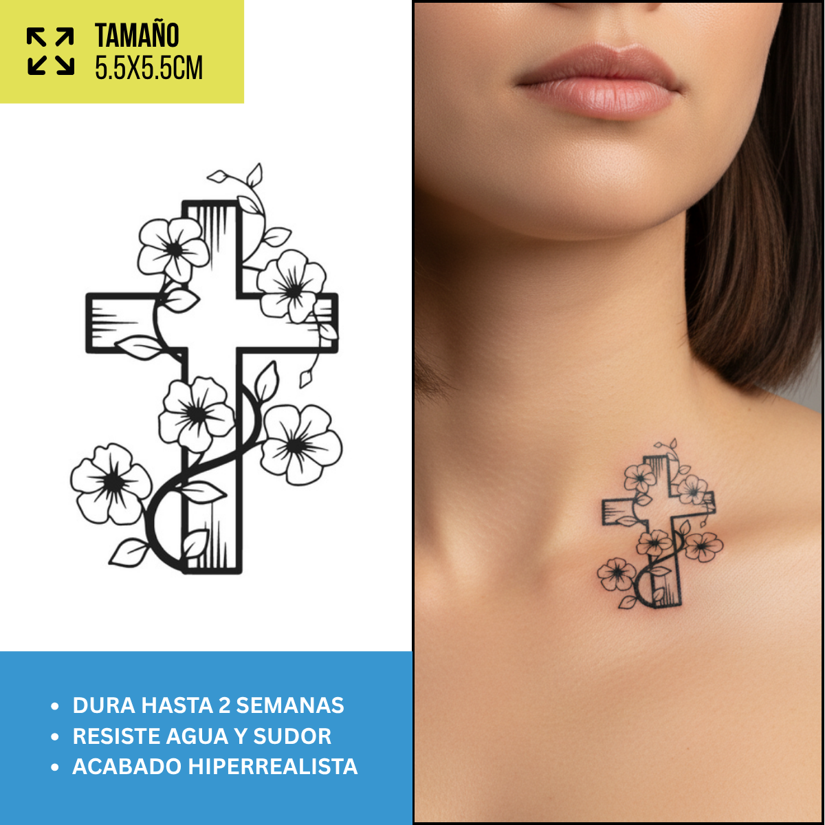 Tatuajes Temporales Alas, Ángeles y Espirituales | Duran hasta 2 Semanas
