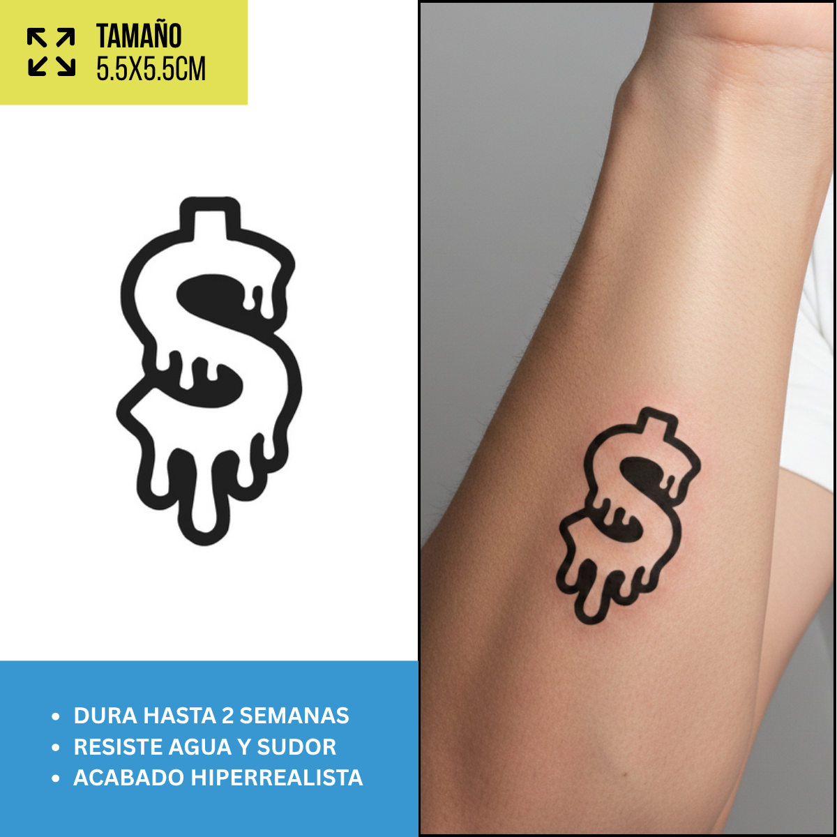 Tatuajes Temporales Góticos y Alternativos  | Hombre y Mujer