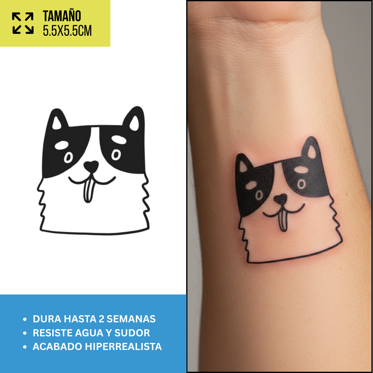 Tatuajes Temporales Animales  | Hombre y Mujer